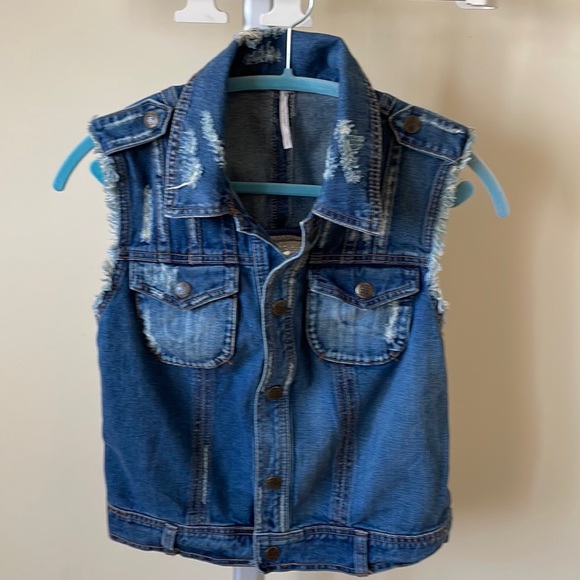 Free People boho denim vest, size S - Picture 9 of 9